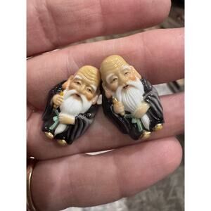 Rare vintage Toshikane porcelain cufflinks